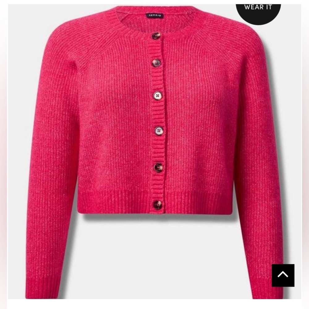 Vegan Cashmere Crop Cardigan Sweater